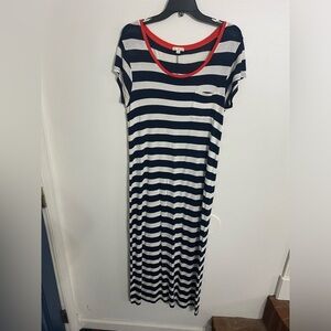 Gap striped maxi Tshirt Dress Size Small